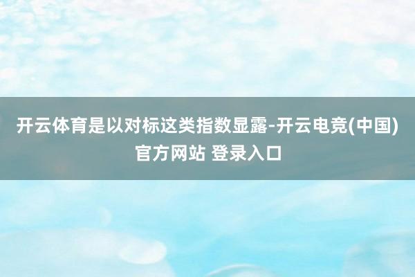 开云体育是以对标这类指数显露-开云电竞(中国)官方网站 登录入口