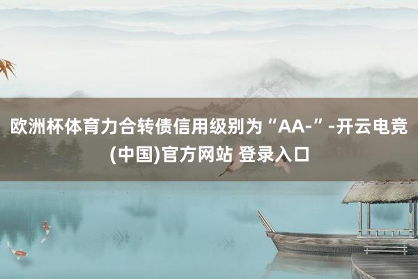 欧洲杯体育力合转债信用级别为“AA-”-开云电竞(中国)官方网站 登录入口