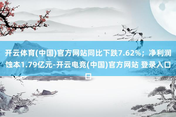 开云体育(中国)官方网站同比下跌7.62%；净利润蚀本1.79亿元-开云电竞(中国)官方网站 登录入口